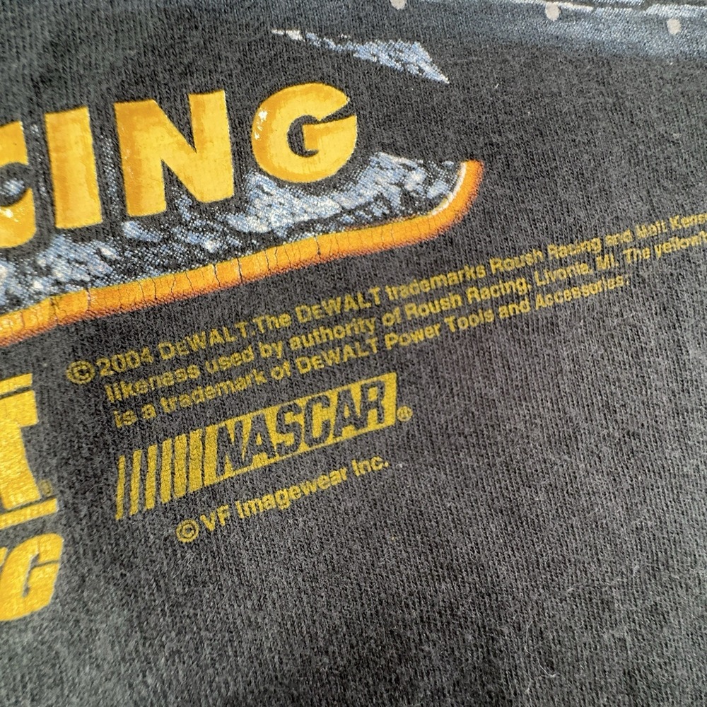Vintage NASCAR Shirt Mens 2XL Black Y2K Matt Kenseth DEWALT Racing Tee - Picture 3 of 8